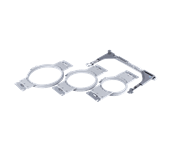 Drei runde graue Maschinen-Stickrahmen VRRFK1 für VR Maschine