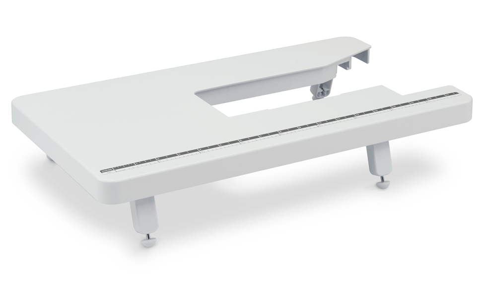 Wide sewing table WT14 with grey printed ruler to extend sewing area