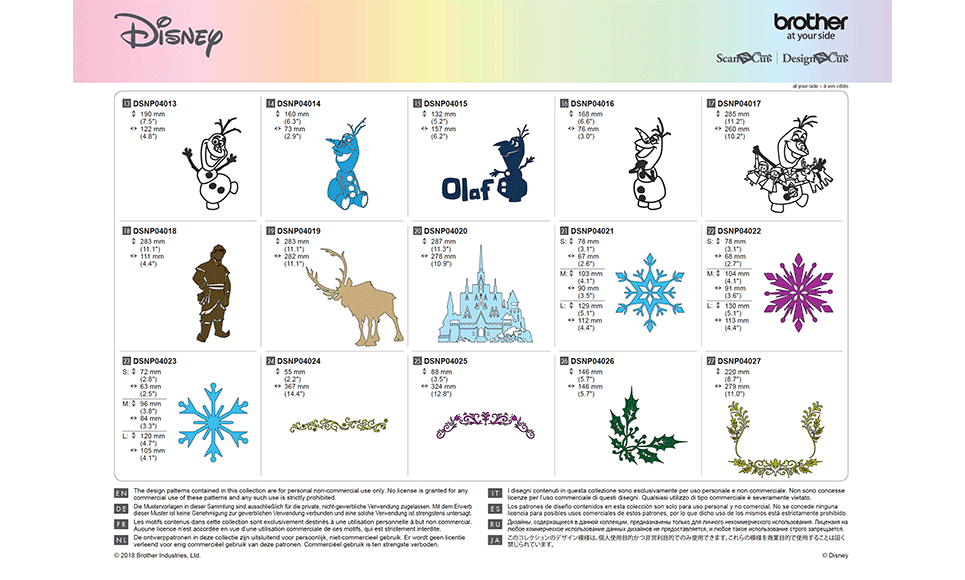 Disney Frozen woondecoratie-patrooncollectie CADSNP04 9