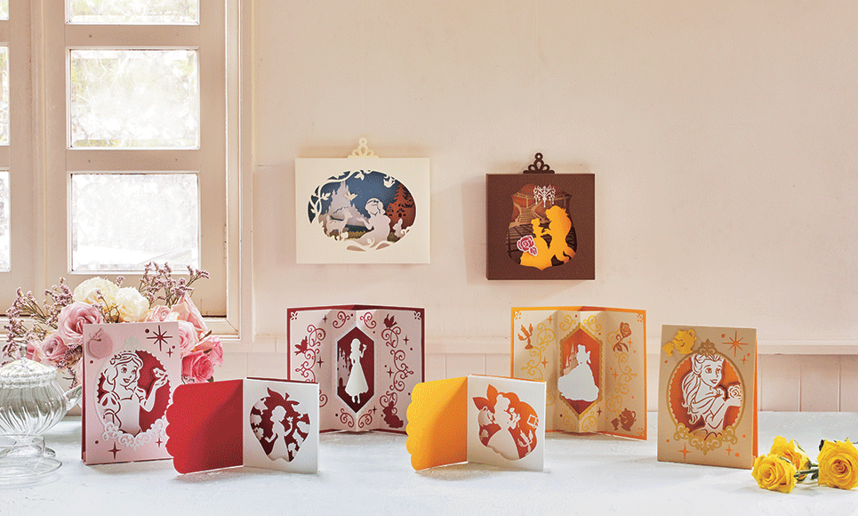 Collection de créations en papier Blanche Neige et Belle de Disney CADSNP06 8