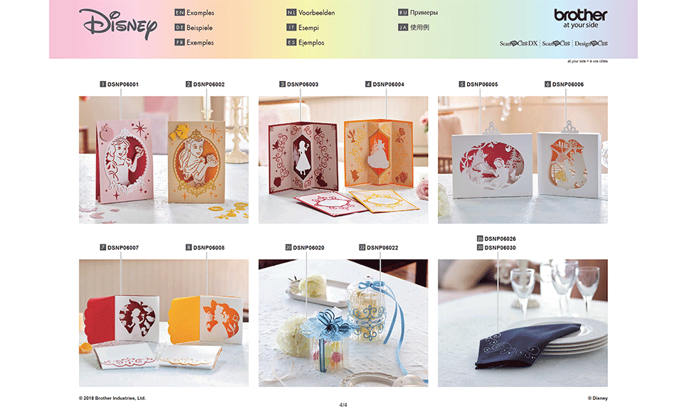 Collection de créations en papier Blanche Neige et Belle de Disney CADSNP06 12