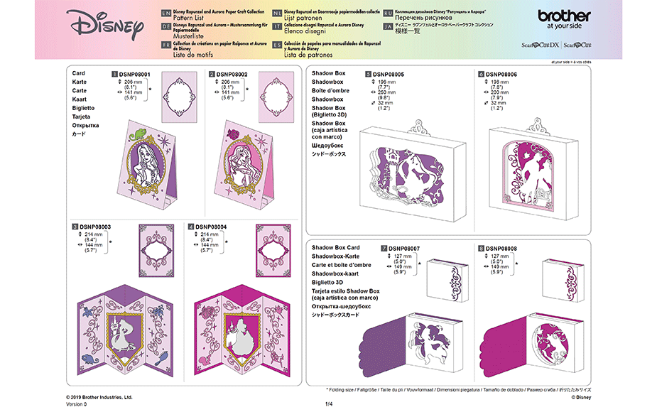 Collection de motifs Raiponce et Aurore de Disney CADSNP08 9