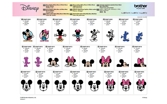 Disney Moderne Micky Maus und Minnie Maus Muster-Kollektion CADSNP10 10