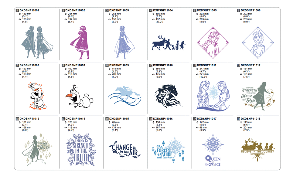 Collezione disegni Disney Frozen II per lama a regolazione automatica vinile CADXDSNP11 4