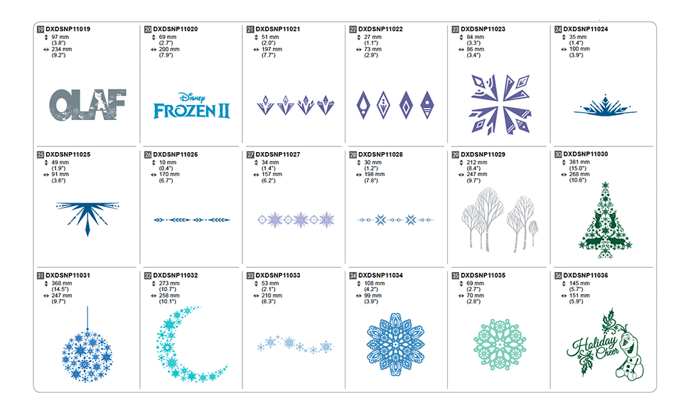 Collezione disegni Disney Frozen II per lama a regolazione automatica vinile CADXDSNP11 5