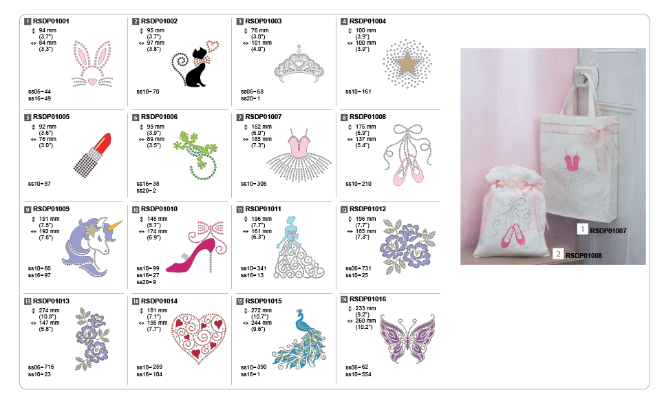 Collezione disegni per strass e termo trasferibile CARSDP01 5