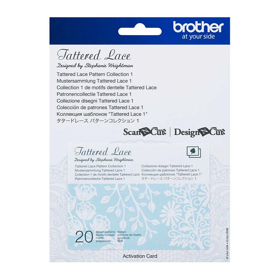 Card di attivazione Tattered Lace in Azzurro Fiori e Foglie