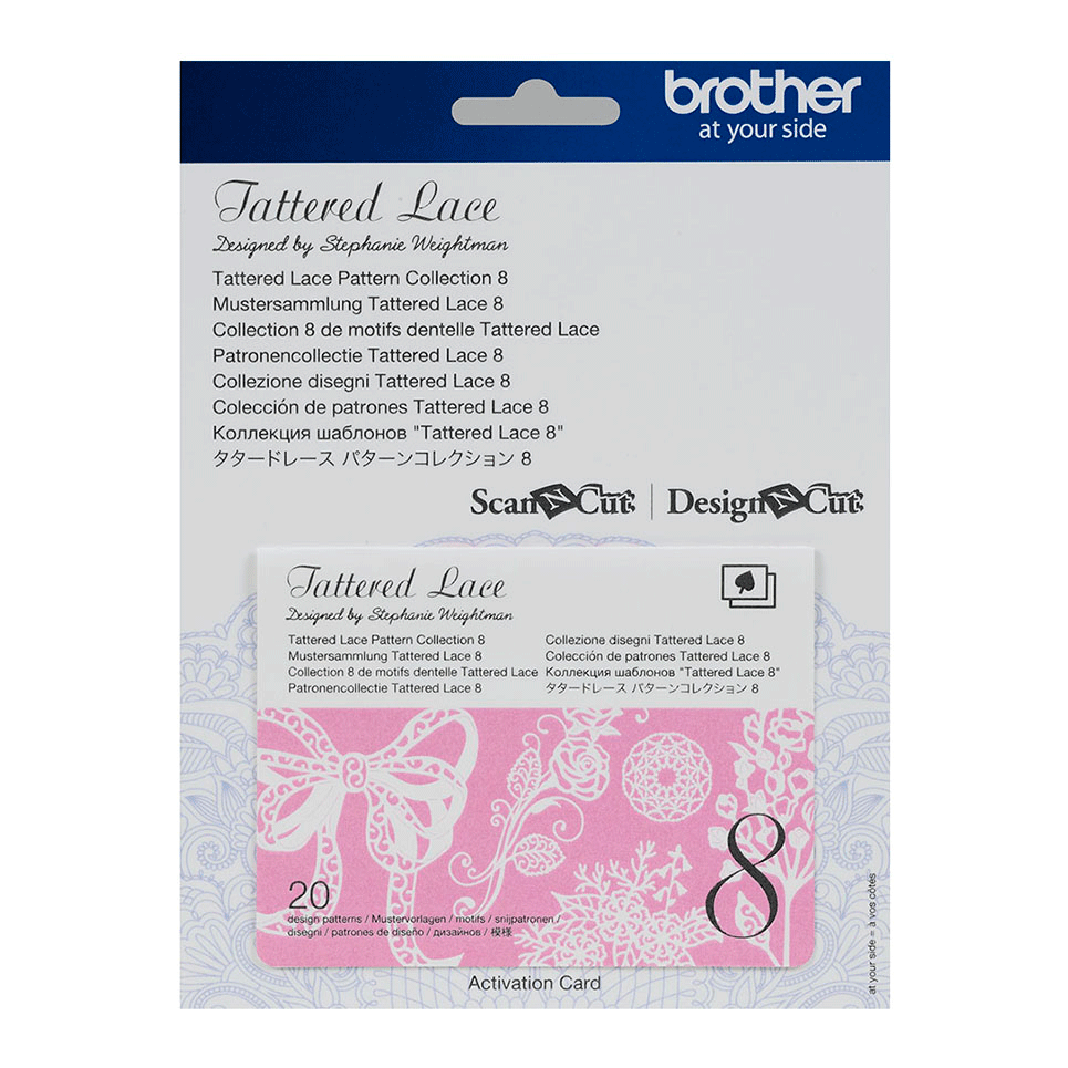 Card di attivazione Tattered Lace Rosa acceso con motivi floreali
