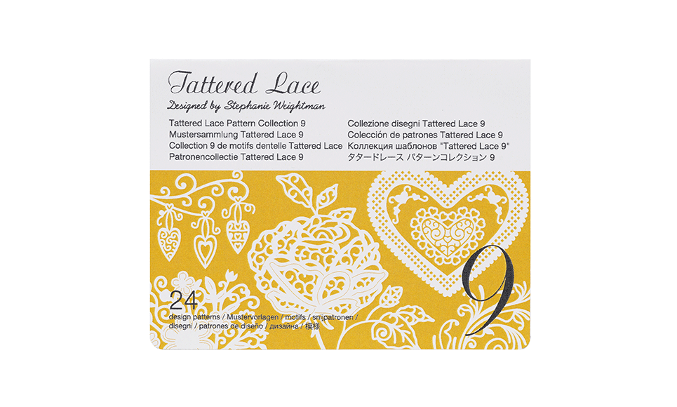 Collection Card Tattered Lace 9 su sfondo bianco