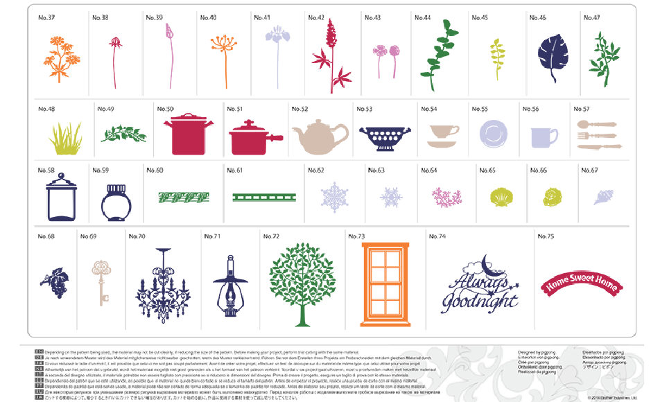 ScanNCut Home-deco Pattern Collection CAUSB3 3