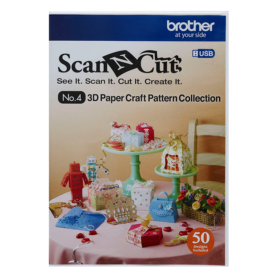 3D paper craft pattern collection CAUSB4 for ScanNCut