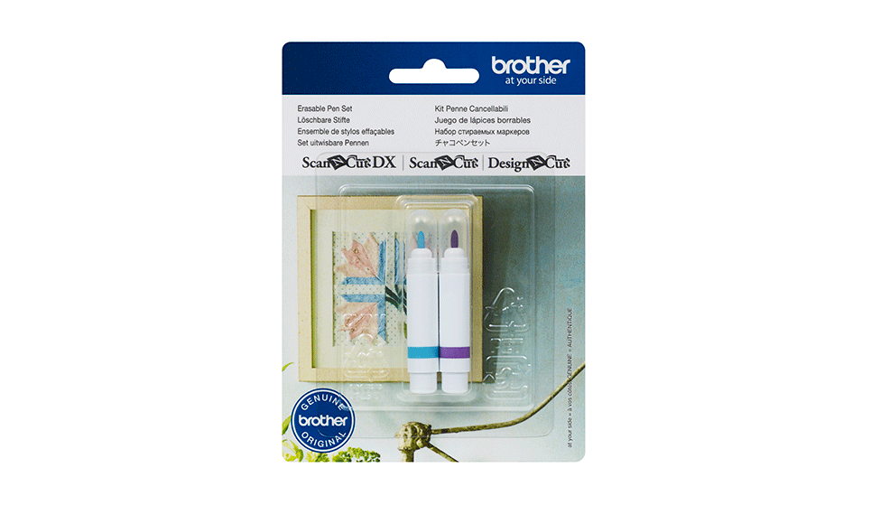 Blue and purple air and water erasable pen set for ScanNCut