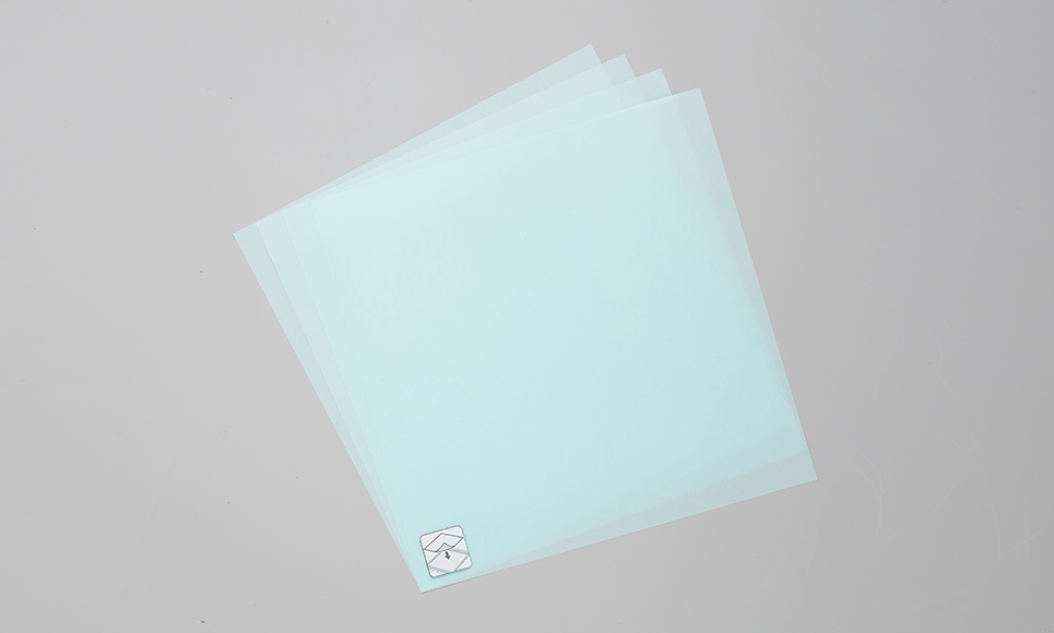 3 листа клейкой подложки для ткани (светло-голубого цвета) CASTBL2