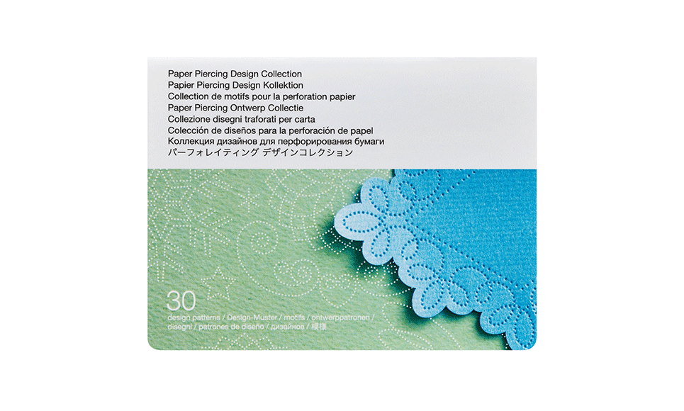 Paper Piercing design collection card on white background
