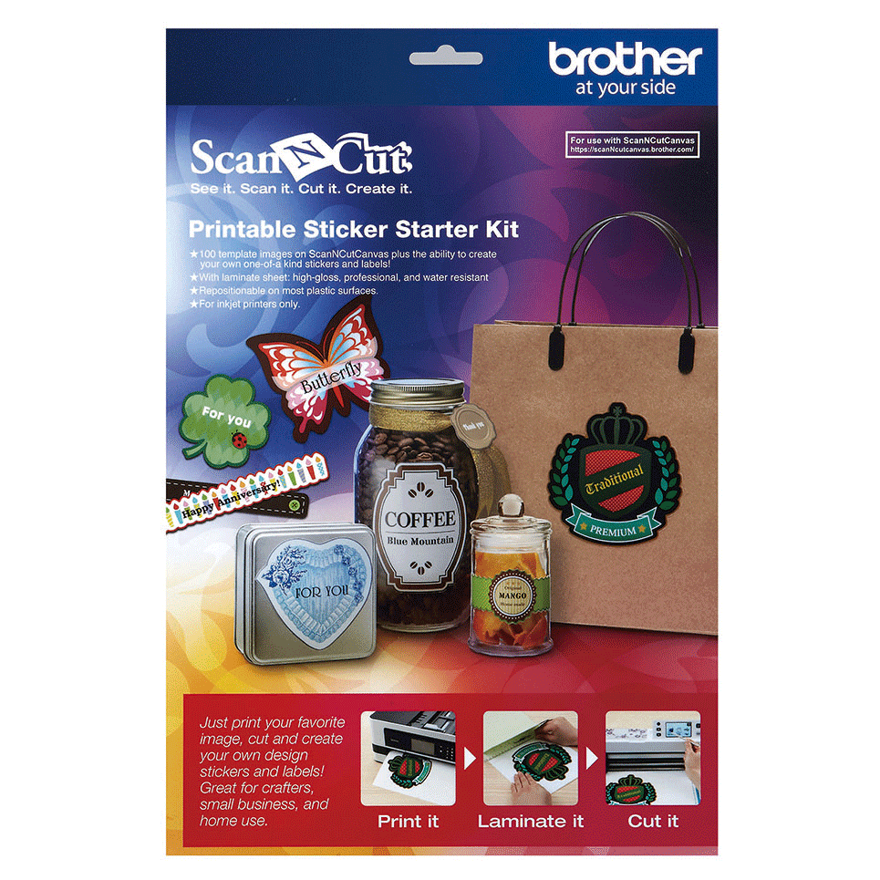 ScanNCut Printbare Sticker Starter Kit CAPSKIT1