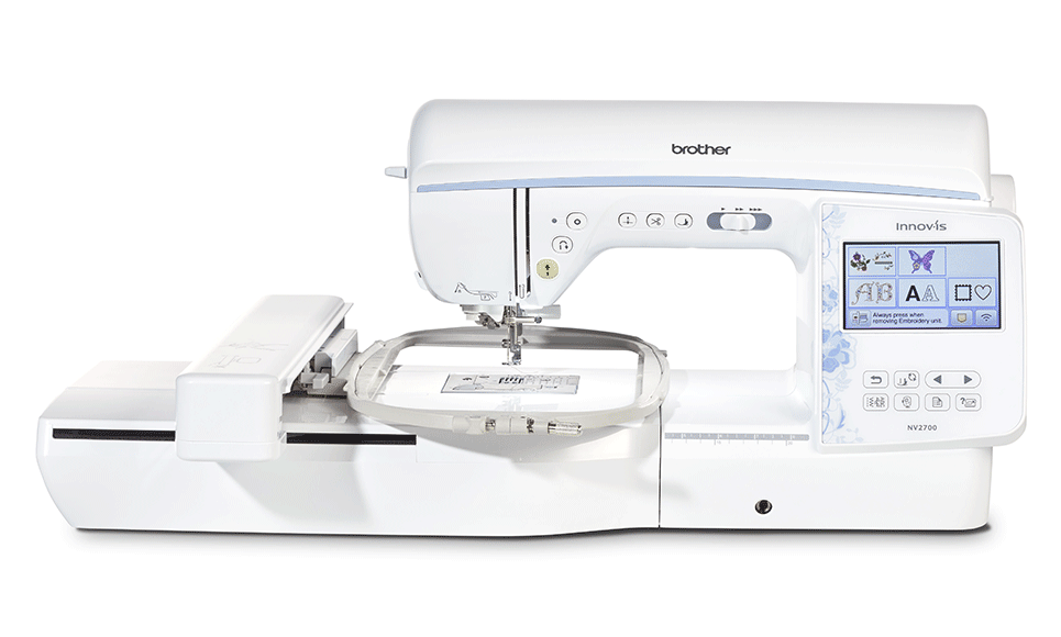 Front view of Brother NV2700 sewing/embroidery machine on white background