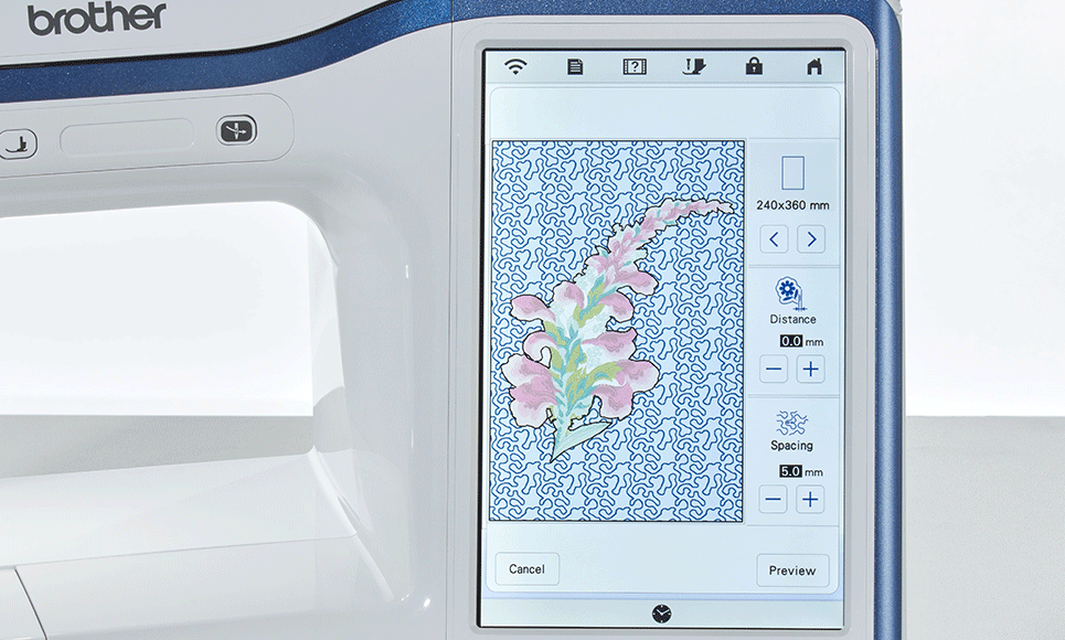 Innov-is Stellaire XE1 embroidery machine 8