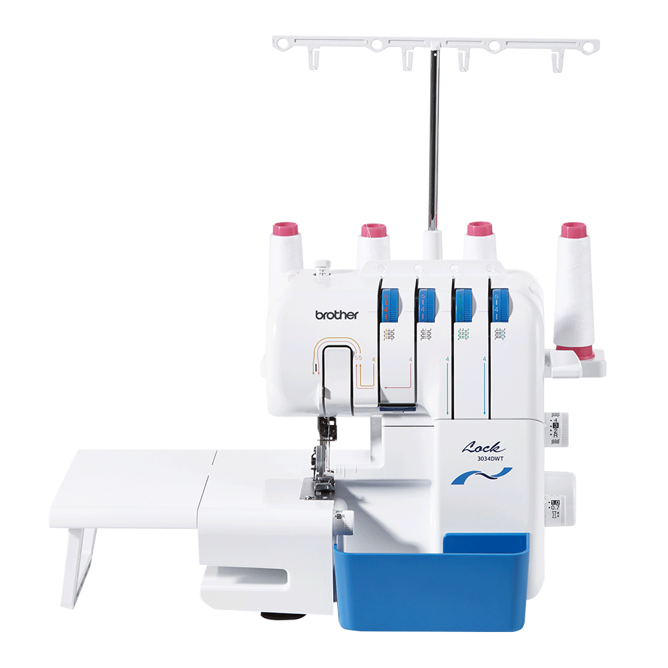 Brother 3034DWT overlocker with wide table attached