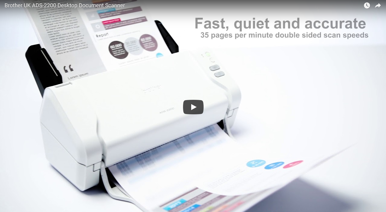 ADS2200 Desktop A4 document scanner Brother UK