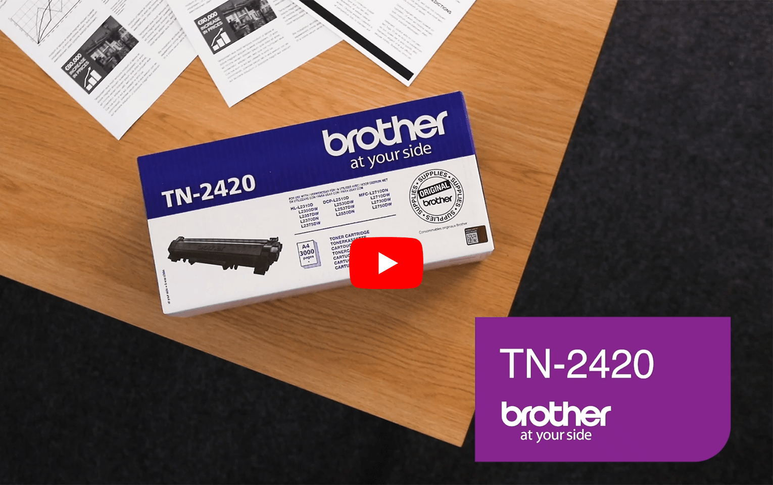 Brother TN-2420 High Yield Black Original Toner Cartridge